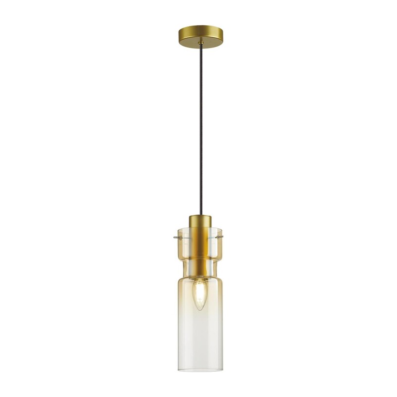 5057/1A PENDANT ODL24 385 золотой/янтарный/металл/стекло Подвес E27 1*40W SCROW