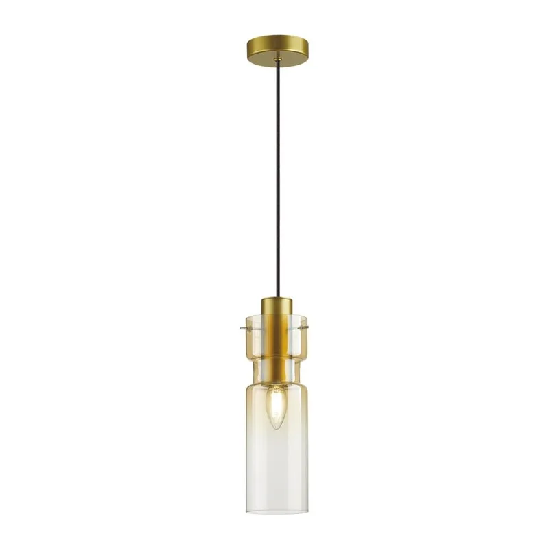 5057/1A PENDANT ODL24 385 золотой/янтарный/металл/стекло Подвес E27 1*40W SCROW