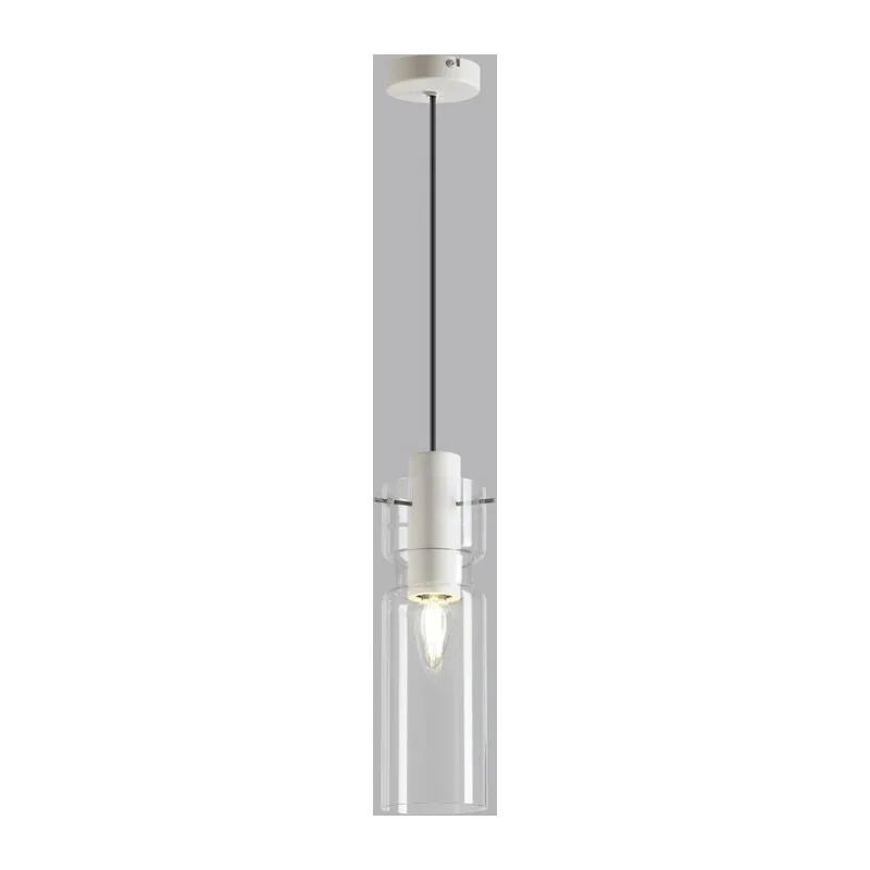 5057/1B PENDANT ODL24 385 белый/прозрачный/металл/стекло Подвес E27 1*40W SCROW 2
