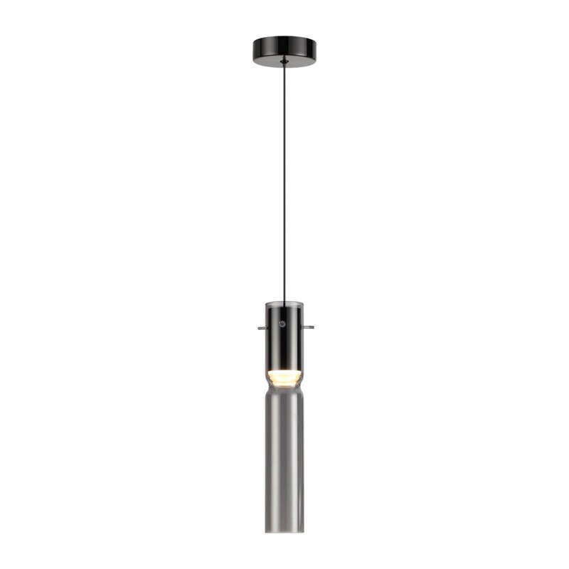 5058/5L PENDANT ODL24 385 черный/дымчатый/металл/стекло Подвес LED 5W 3000K SCROW