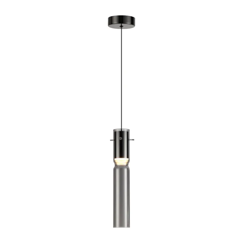 5058/5L PENDANT ODL24 385 черный/дымчатый/металл/стекло Подвес LED 5W 3000K SCROW
