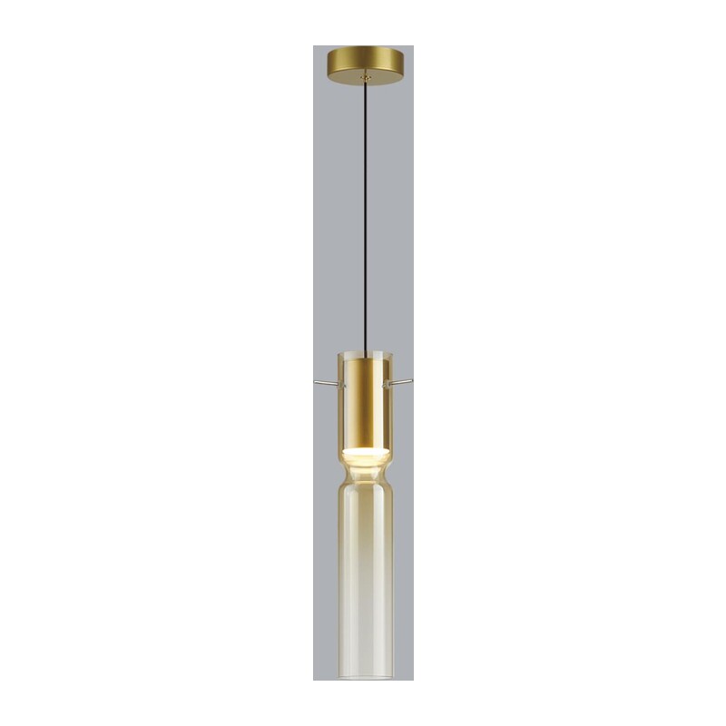 5058/5LA PENDANT ODL24 385 золотой/янтарный/металл/стекло Подвес LED 5W 3000K SCROW 3
