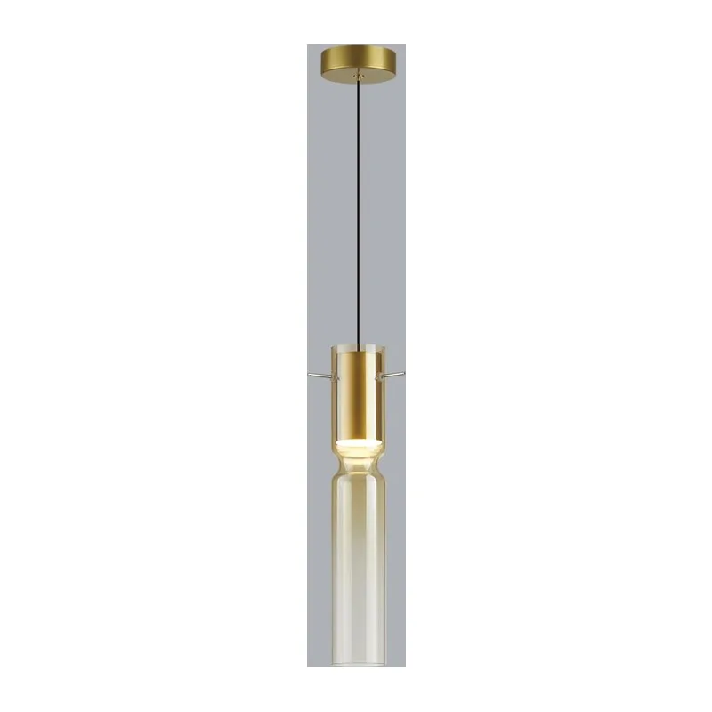 5058/5LA PENDANT ODL24 385 золотой/янтарный/металл/стекло Подвес LED 5W 3000K SCROW 2