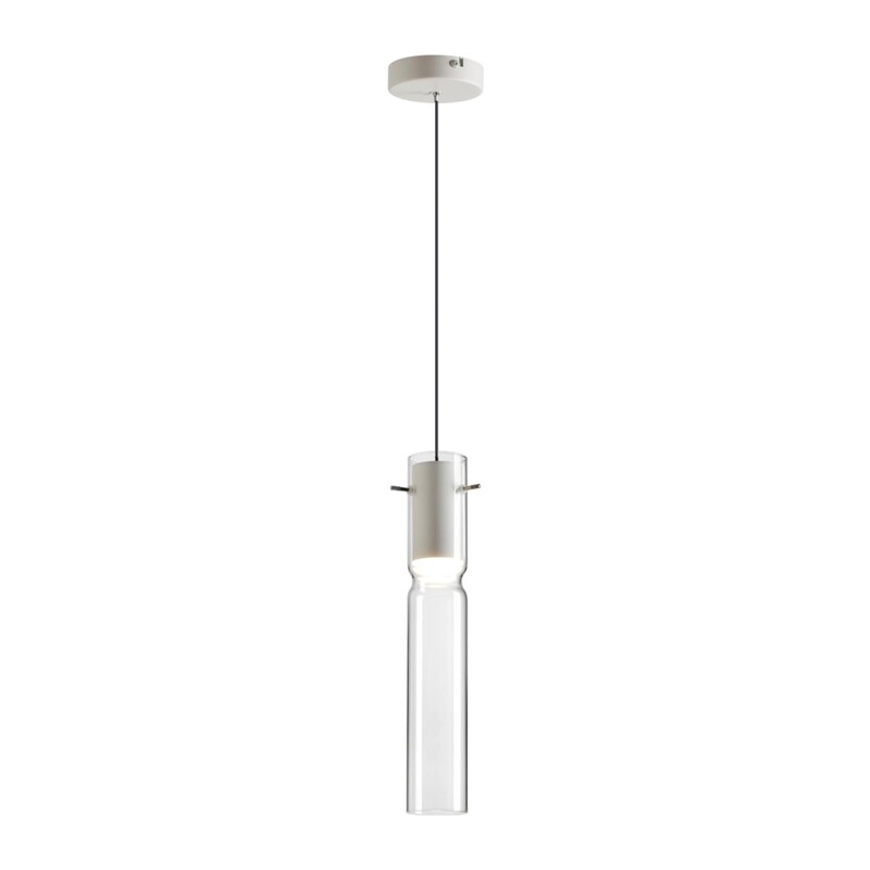 5058/5LB PENDANT ODL24 385 белый/прозрачный/металл/стекло Подвес LED 5W 3000K SCROW