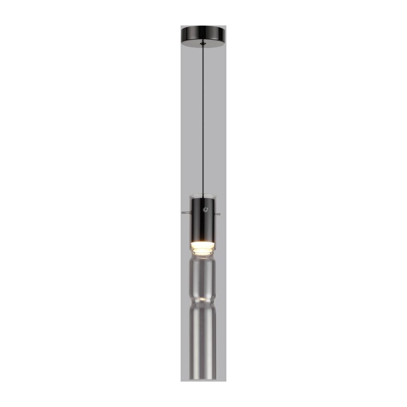5059/5L PENDANT ODL24 385 черный/дымчатый/металл/стекло Подвес LED 5W 3000K SCROW 3