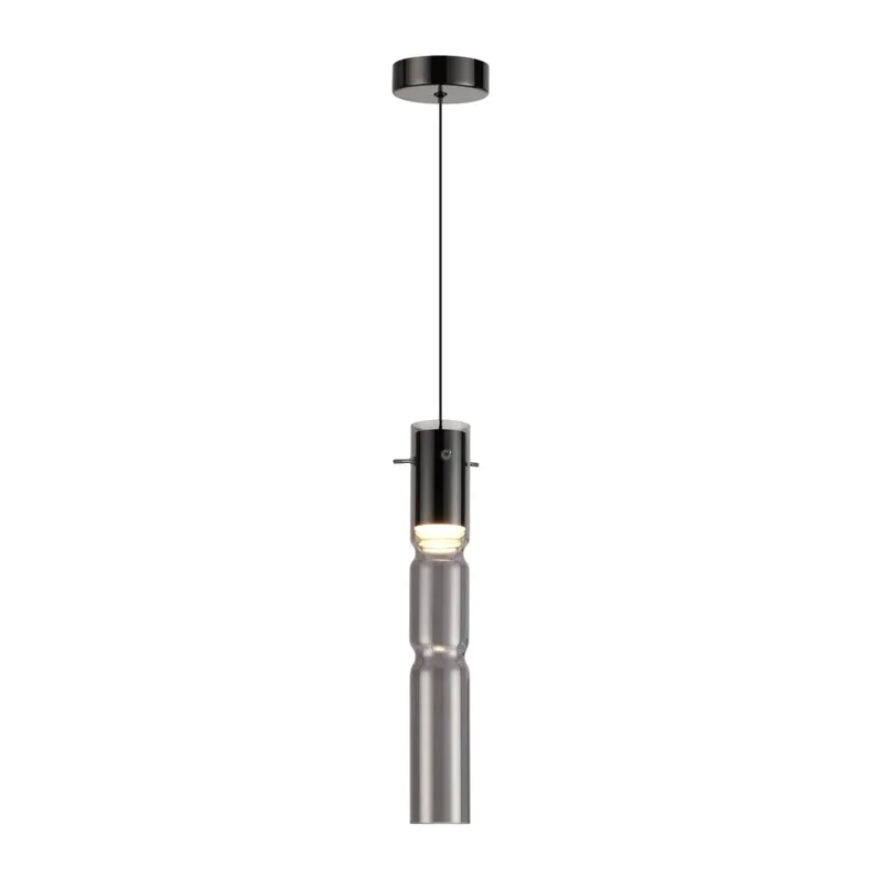 5059/5L PENDANT ODL24 385 черный/дымчатый/металл/стекло Подвес LED 5W 3000K SCROW
