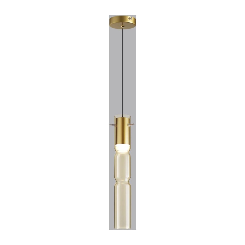 5059/5LA PENDANT ODL24 385 золотой/янтарный/металл/стекло Подвес LED 5W 3000K SCROW 3