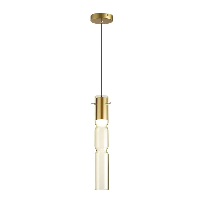 5059/5LA PENDANT ODL24 385 золотой/янтарный/металл/стекло Подвес LED 5W 3000K SCROW