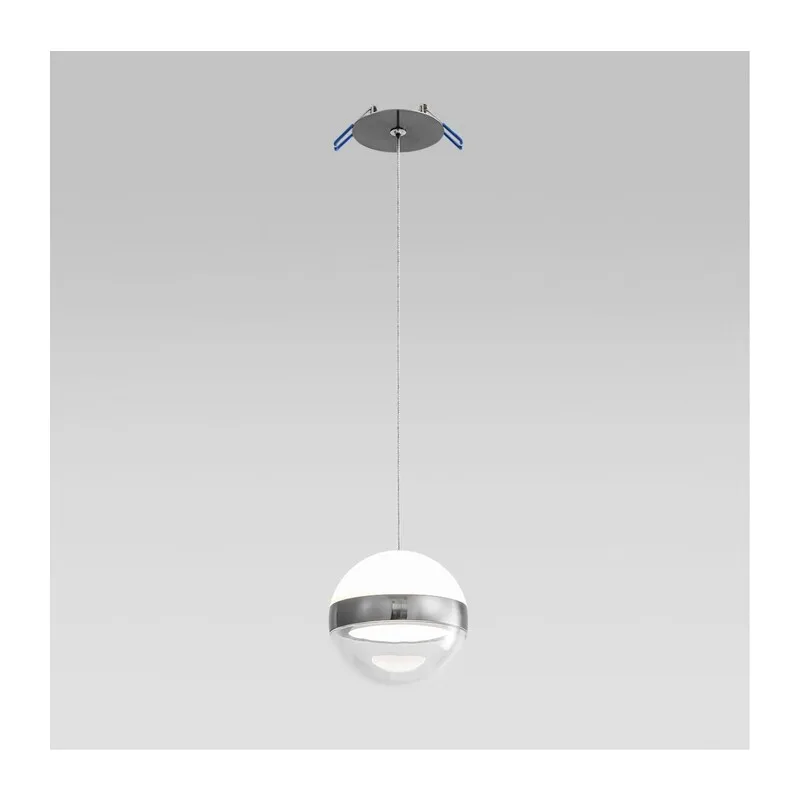 5037/9L L-VISION ODL24 355 никель/прозрачн/молочный/металл/акрил Подвес LED 9W 4000K 480лм RONI 2