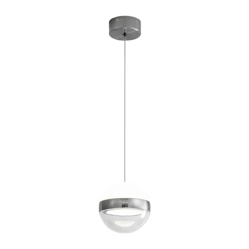 5037/9L L-VISION ODL24 355 никель/прозрачн/молочный/металл/акрил Подвес LED 9W 4000K 480лм RONI