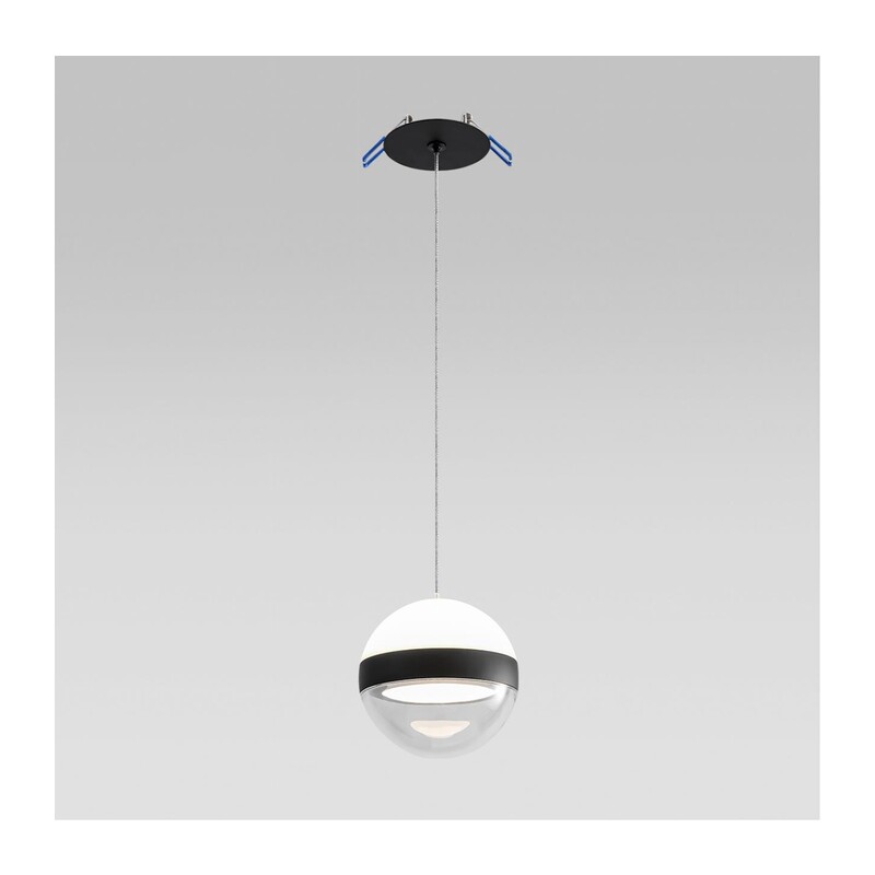 5075/9L L-VISION ODL24 355 черный/прозрачн./молочный/металл/акрил Подвес LED 9W 4000K 480лм RONI 2