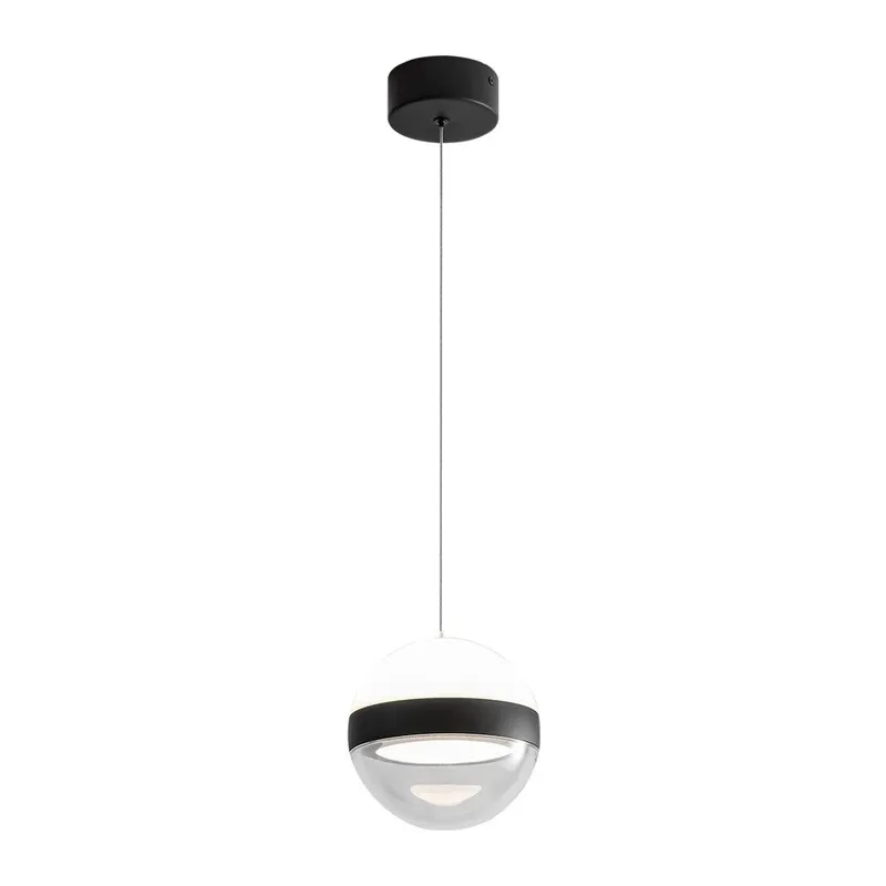 5075/9L L-VISION ODL24 355 черный/прозрачн./молочный/металл/акрил Подвес LED 9W 4000K 480лм RONI