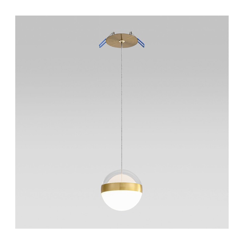 5036/12L L-VISION ODL24 355 ант.бронза/прозрачн/молочный/металл/акрил Подвес LED 12W 4000K 600лм RONI 2