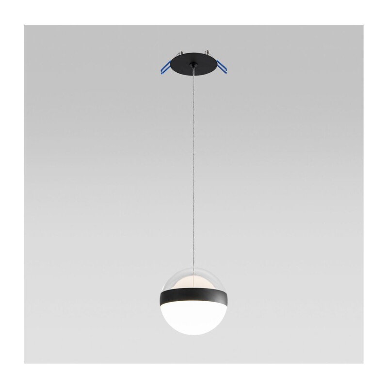 5075/12L L-VISION ODL24 355 черный/прозрачн./молочный/металл/акрил Подвес LED 12W 4000K 600лм RONI 2