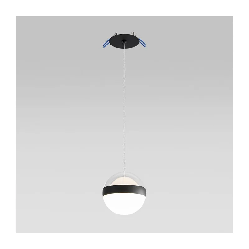 5075/12L L-VISION ODL24 355 черный/прозрачн./молочный/металл/акрил Подвес LED 12W 4000K 600лм RONI 2