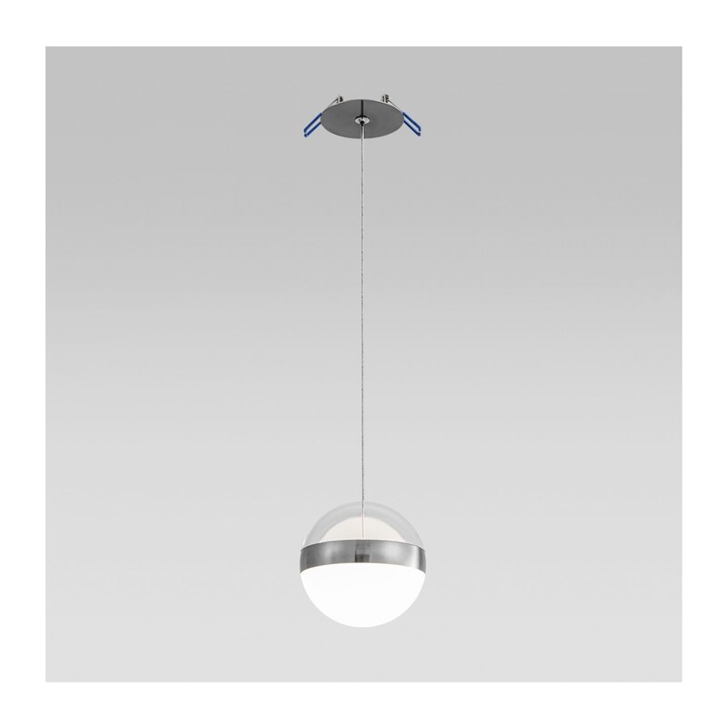 5037/12L L-VISION ODL24 355 никель/прозрачн/молочный/металл/акрил Подвес LED 12W 4000K 600лм RONI 2
