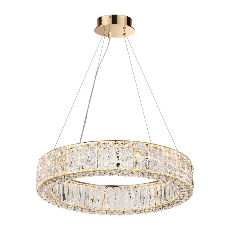 5071/70L HALL ODL24 595 золото/прозрачный/металл/хрусталь/стекло Люстра LED 52W 3700K VERSION