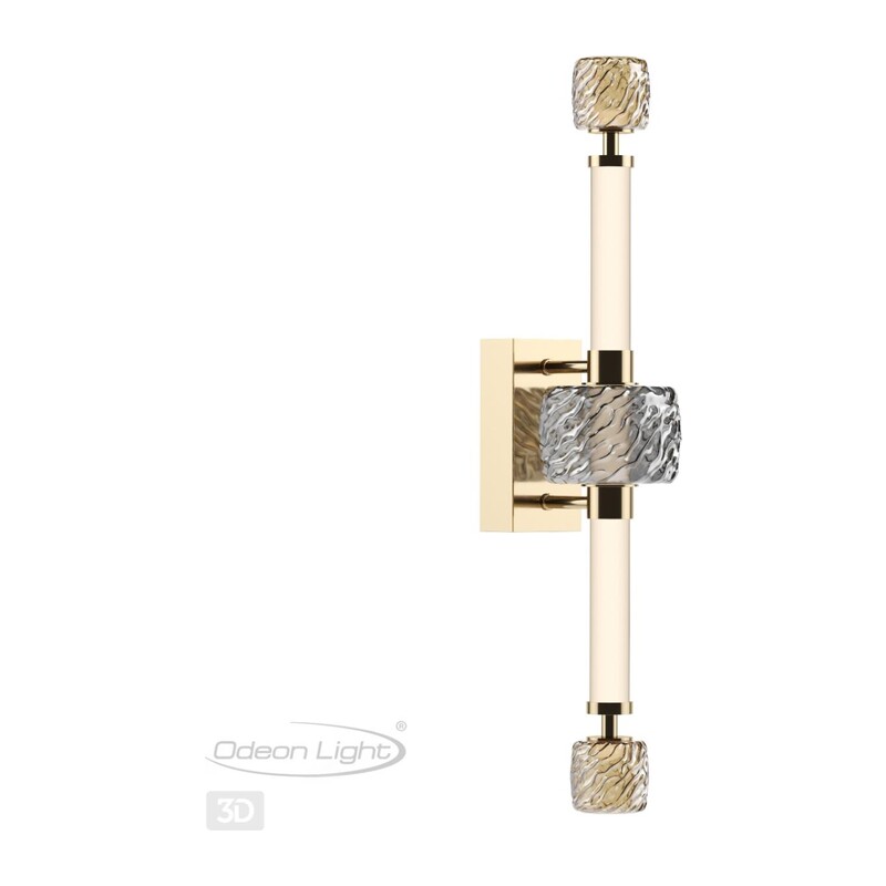 5426/28WL L-VISION ODL_EX24 000 золотой/белый/дымчатый/коньячный/металл/стекло/акрил Бра LED 28W 3000K KLIFF 2