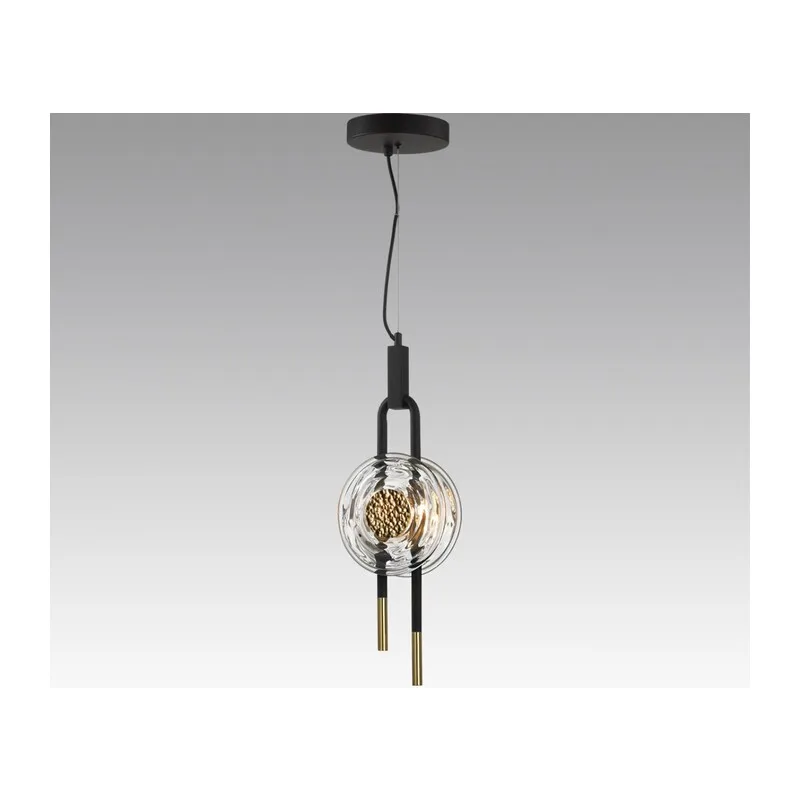 5407/12L MODERN ODL_EX24 101 черный/золотой/металл/стекло Подвес LED 12W 3000K 1005Лм MAGNET 2