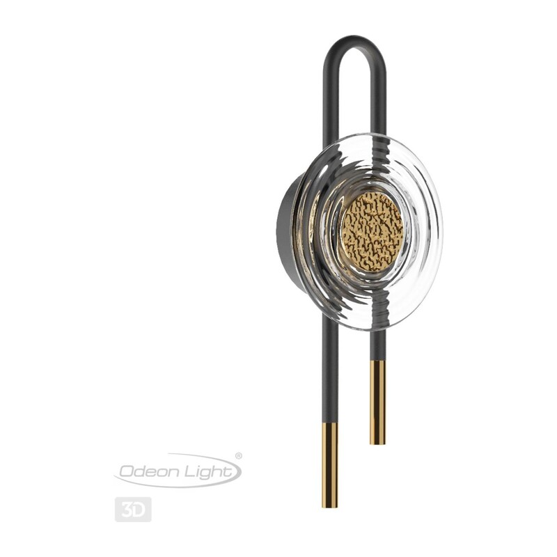 5407/6WL MODERN ODL_EX24 101 черный/золотой/металл/стекло Бра LED 6W 3000K 688Лм MAGNET 2