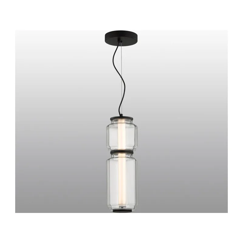 5409/20L HIGHTECH ODL_EX24 105 черный/прозрачный/металл/стекло/акрил Подвес LED 20W 3000K 1480Лм JAM 3