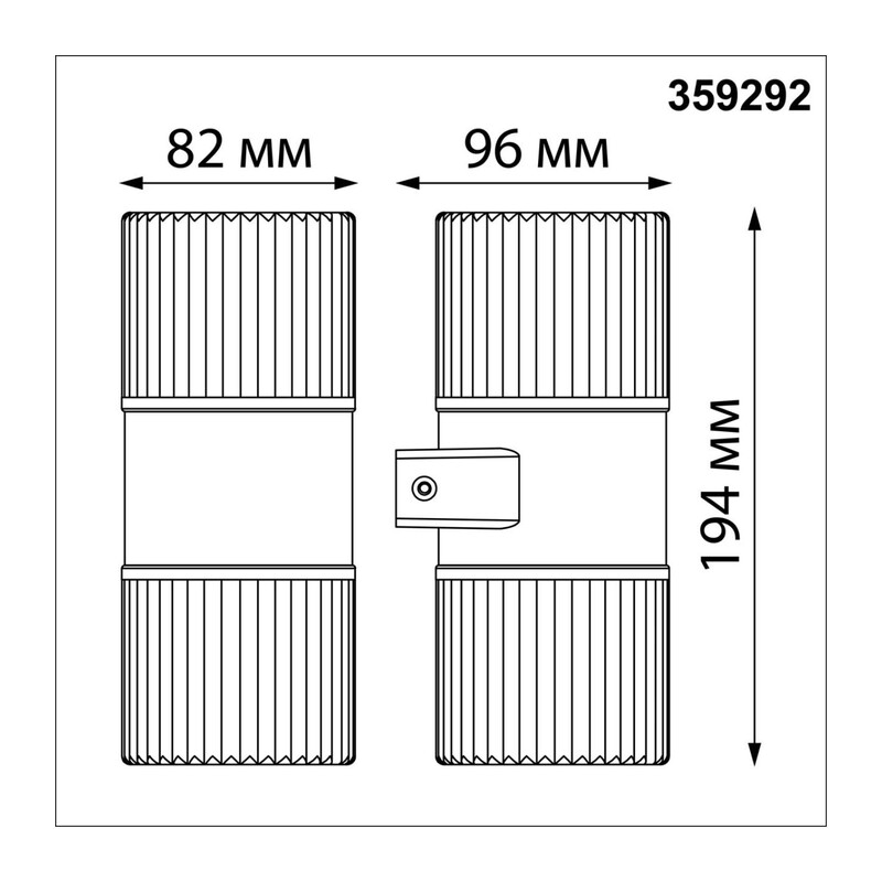 359292 STREET NT24 720 черный Светильник ландшафтный настенный IP65 LED 14W 4000K 175-265V ESTIMA 3