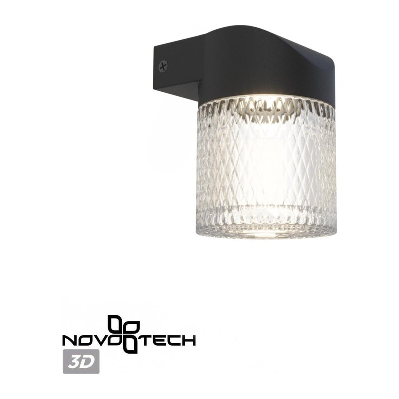 359293 STREET NT24 722 черный Светильник ландшафтный настенный IP65 LED 7W 4000K 175-265V ESTIMA 3