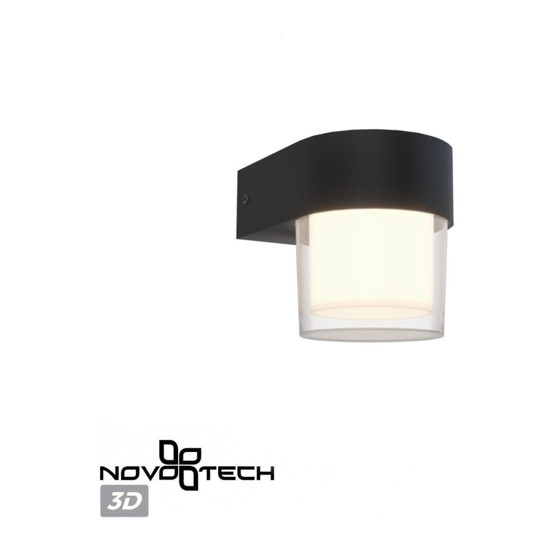359297 STREET NT24 774 черный Светильник ландшафтный настенный IP65 LED 5W 4000K 175-265V OPAL 2