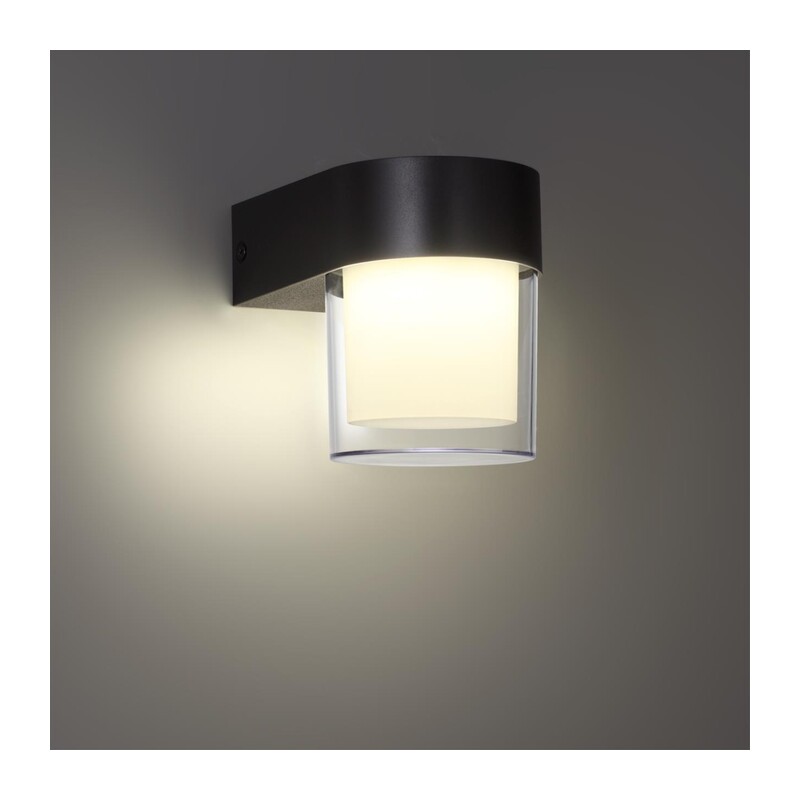 359297 STREET NT24 774 черный Светильник ландшафтный настенный IP65 LED 5W 4000K 175-265V OPAL
