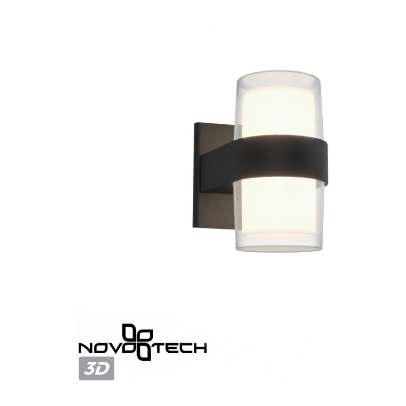 359298 STREET NT24 774 черный Светильник ландшафтный настенный IP65 LED 16W 4000K 175-265V OPAL 2