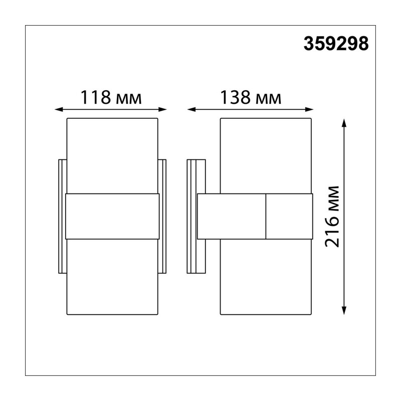 359298 STREET NT24 774 черный Светильник ландшафтный настенный IP65 LED 16W 4000K 175-265V OPAL 3