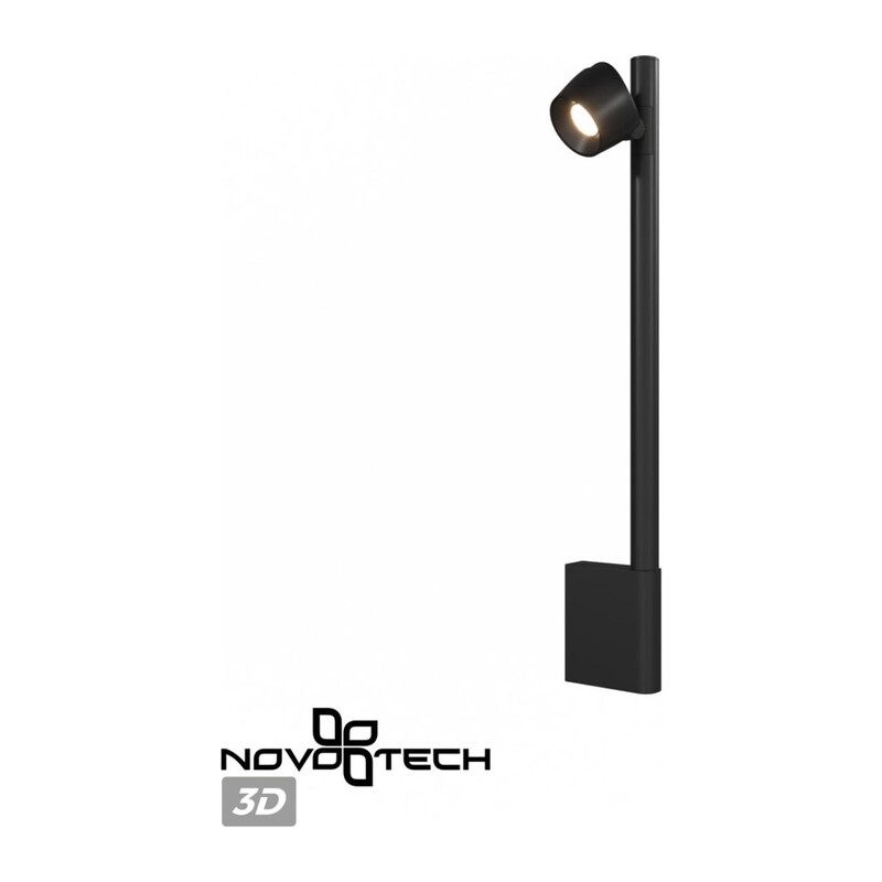 359313 OVER NT24 354 черный Светильник настенный диммируемый (выключатель) IP20 LED 7W+7W 4000K 220-240V FERMO 3