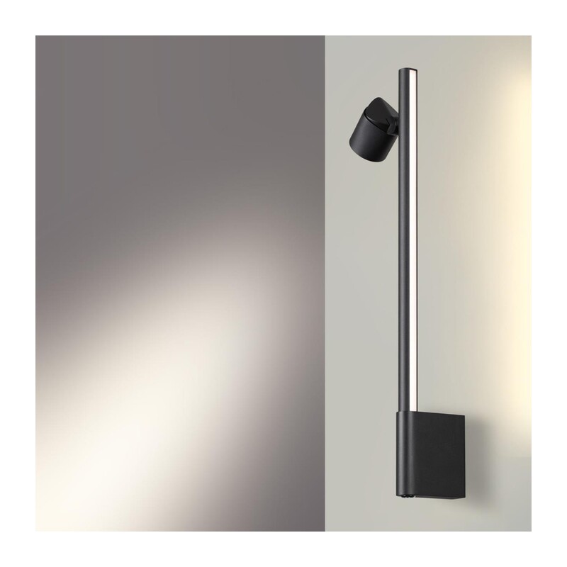 359313 OVER NT24 354 черный Светильник настенный диммируемый (выключатель) IP20 LED 7W+7W 4000K 220-240V FERMO
