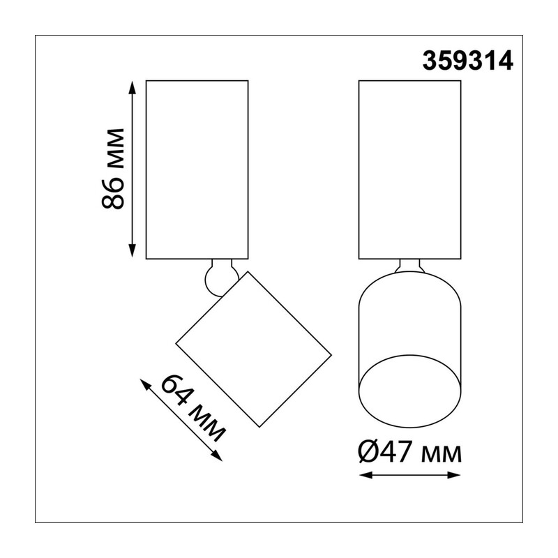 359314 OVER NT24 426 белый Светильник накладной светодиодный IP20 LED 5W 85-265V 3000K 600Лм TUBO 4