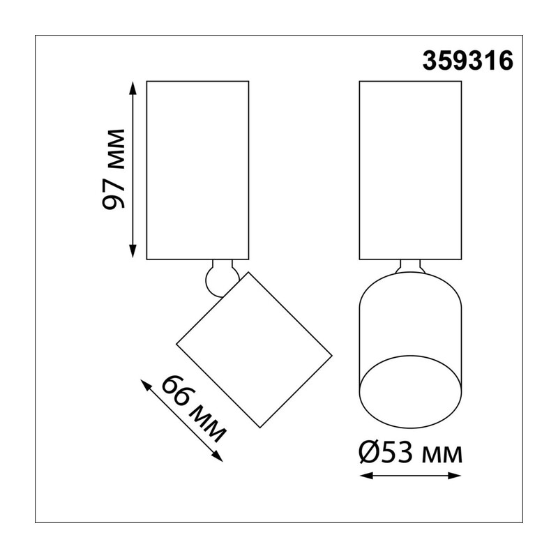 359316 OVER NT24 426 белый Светильник накладной светодиодный IP20 LED 10W 85-265V 3000K 1100Лм TUBO 4