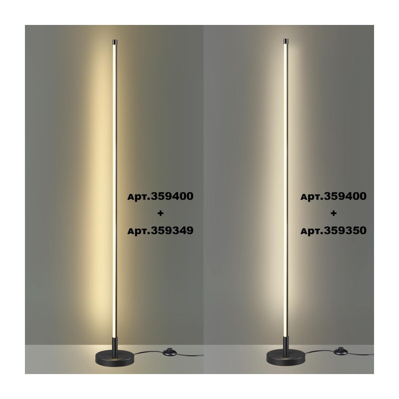 359349 KONST NT24 056 черный Светильник линейный светодиодный IP20 LED 20W 170-265V 3000K 1540Лм VITZ