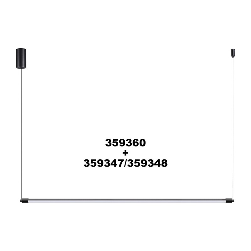 359360 KONST NT24 060 черный Корпус накладной с драйвером для подвесного горизонтального монтажа светильников 359343-359358 IP20 8-24W 170-265V VITZ