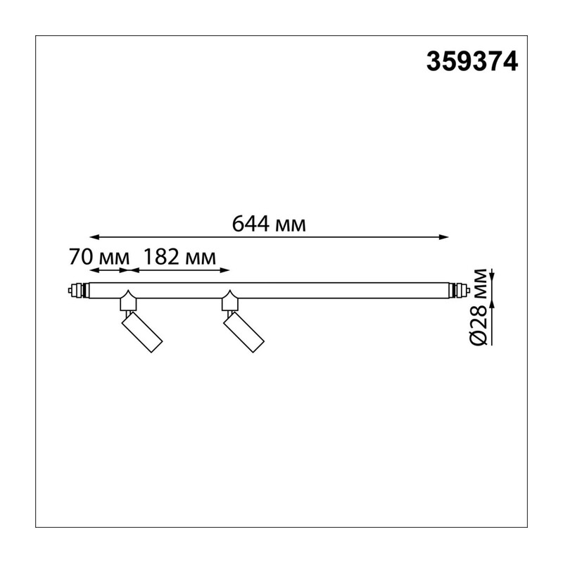 359374 KONST NT24 044 черный Светильник диммир. со сменой цв. температ. (управл. - пульт ДУ или прилож. Smart Life) IP20 LED 10W 48V 3000-6000К GLAT 4