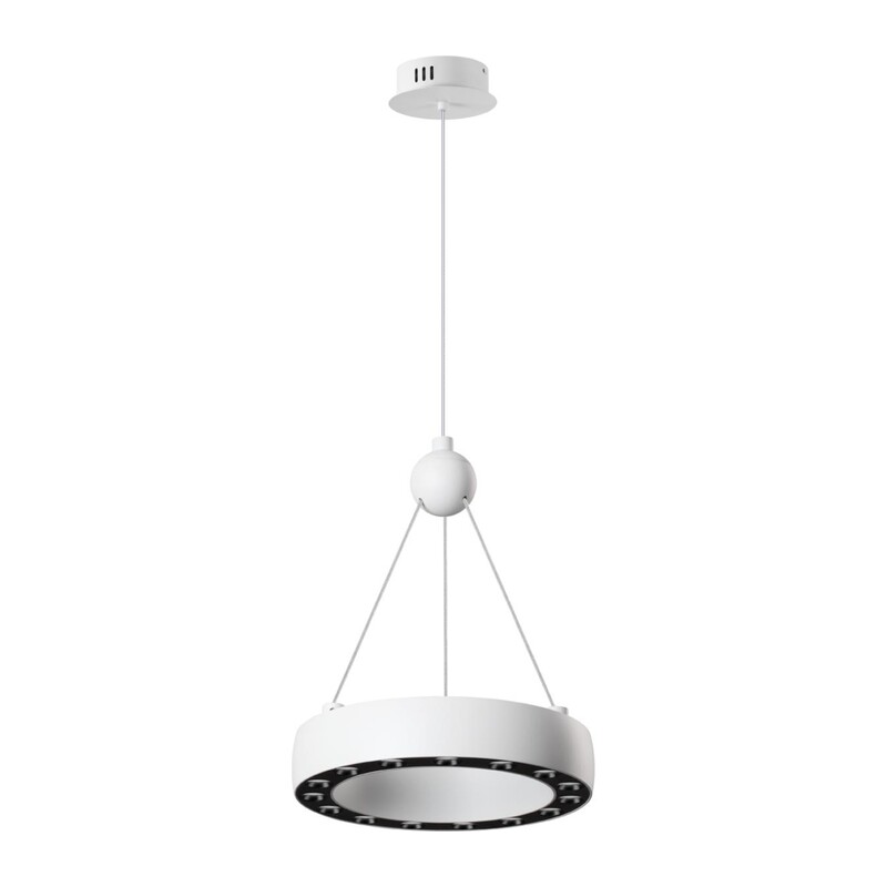 359395 OVER NT24 278 белый Светильник подвесной светодиодный, длина провода 2м IP20 LED 12W вниз/5W вверх 220V 1360Лм 3000K TURN 3