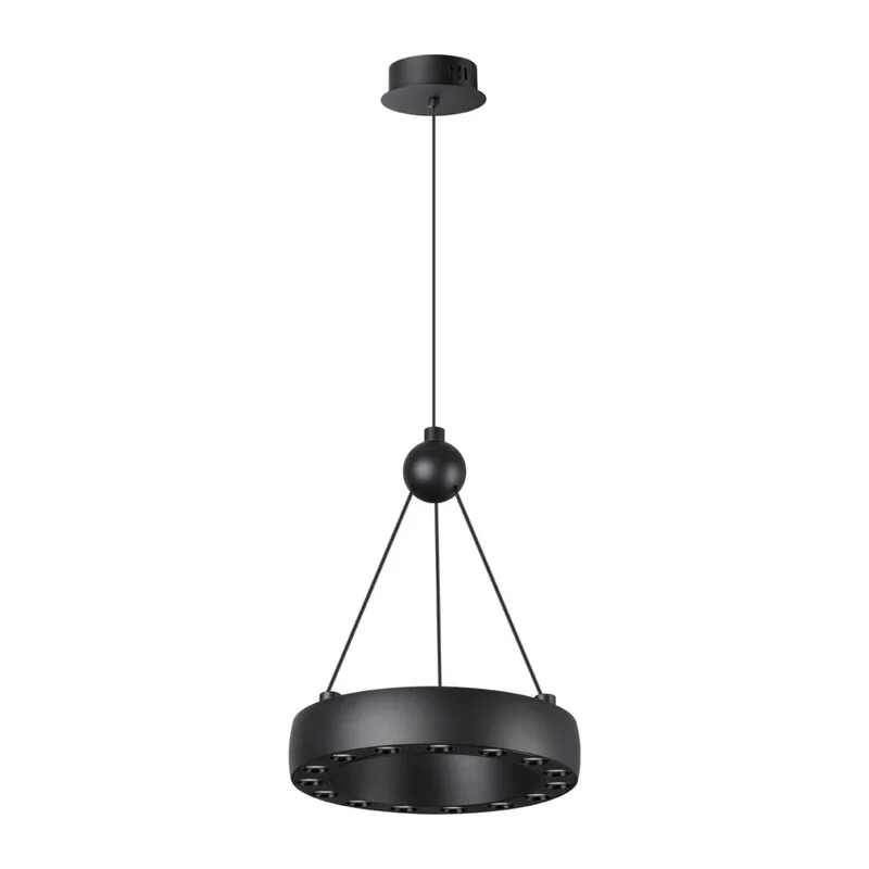 359396 OVER NT24 278 черный Светильник подвесной светодиодный, длина провода 2м IP20 LED 12W вниз/5W вверх 220V 1360Лм 3000K TURN
