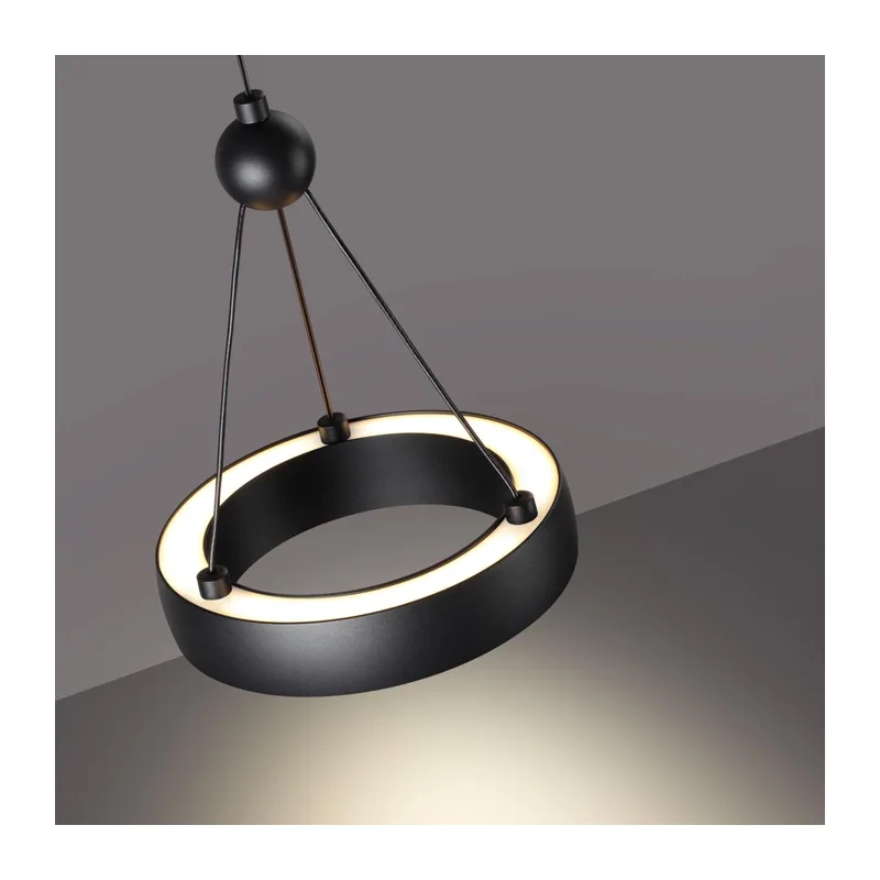 359396 OVER NT24 278 черный Светильник подвесной светодиодный, длина провода 2м IP20 LED 12W вниз/5W вверх 220V 1360Лм 3000K TURN 3