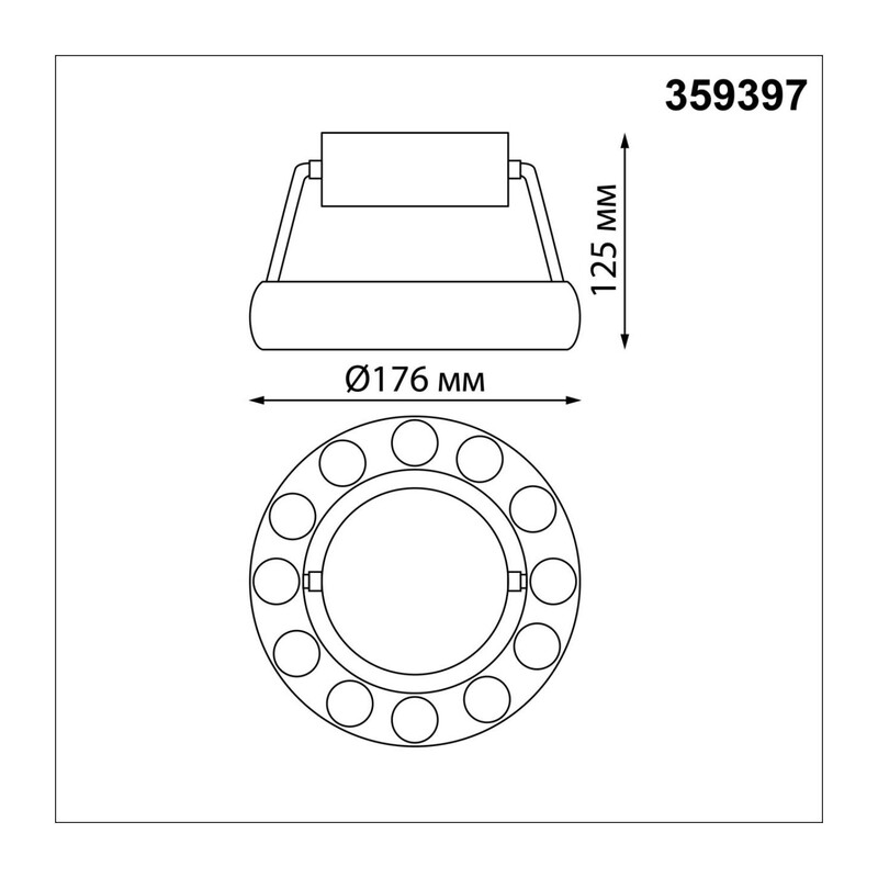 359397 OVER NT24 278 белый Светильник накладной светодиодный IP20 LED 12W вниз/5W вверх 220V 1360Лм 3000K TURN 3