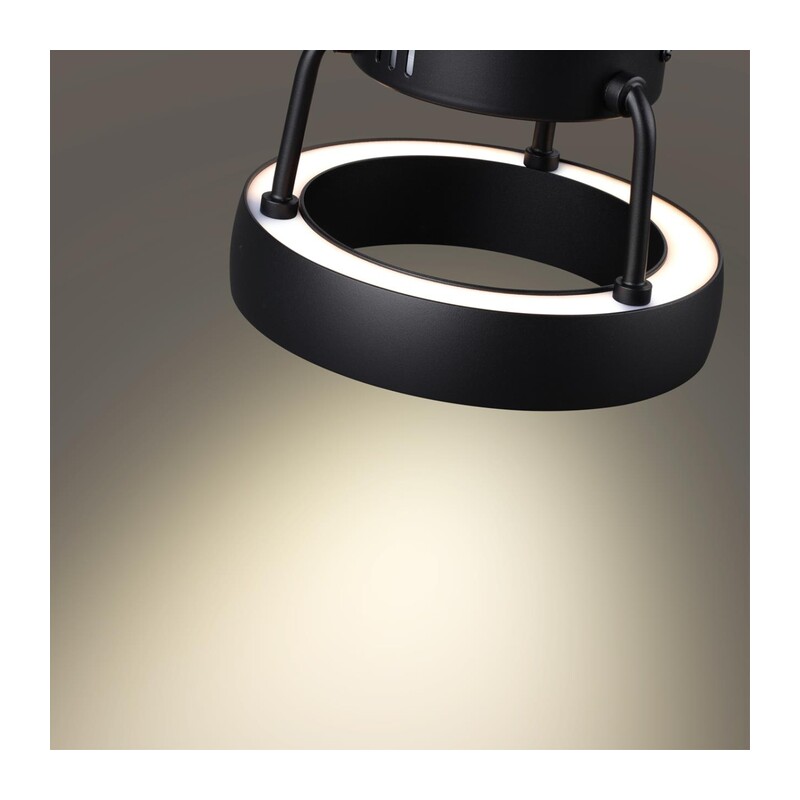 359398 OVER NT24 278 черный Светильник накладной светодиодный IP20 LED 12W вниз/5W вверх 220V 1360Лм 3000K TURN 4
