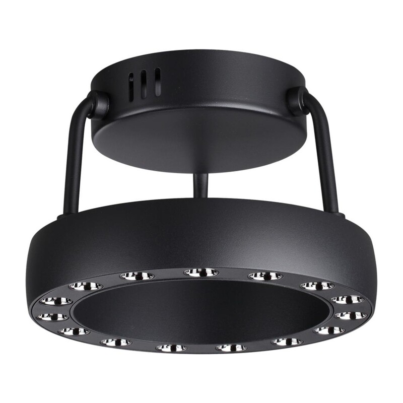 359398 OVER NT24 278 черный Светильник накладной светодиодный IP20 LED 12W вниз/5W вверх 220V 1360Лм 3000K TURN 5