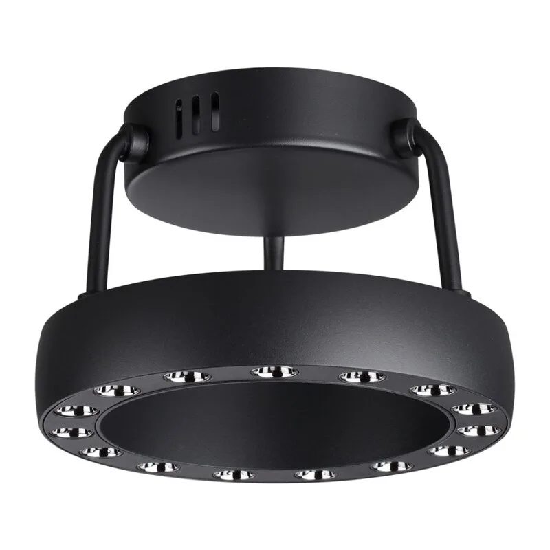 359398 OVER NT24 278 черный Светильник накладной светодиодный IP20 LED 12W вниз/5W вверх 220V 1360Лм 3000K TURN