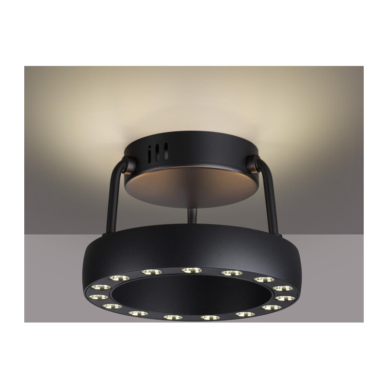 359398 OVER NT24 278 черный Светильник накладной светодиодный IP20 LED 12W вниз/5W вверх 220V 1360Лм 3000K TURN