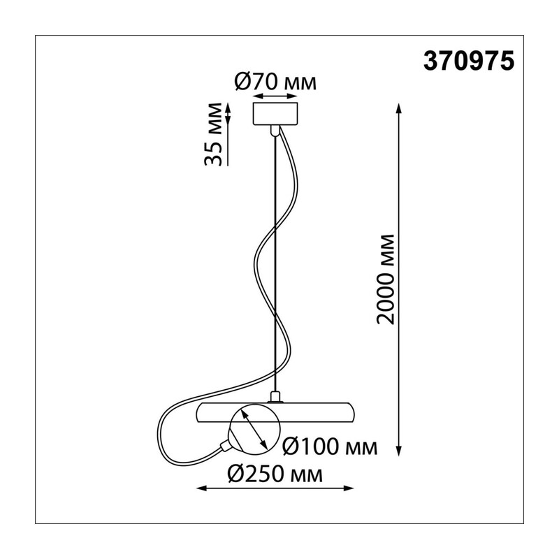 370975 OVER NT24 378 черный Светильник подвесной, длина провода 2м IP20 G9 7W 220V FELTO 4