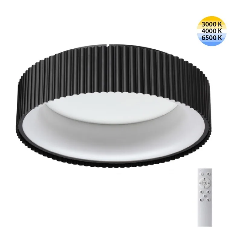 7712/56L AVRA LED SN 574 Светильник металл/акрил/белый/черный LED 56Вт 3000-6500К D460 IP20 пульт ДУ SHARMEL