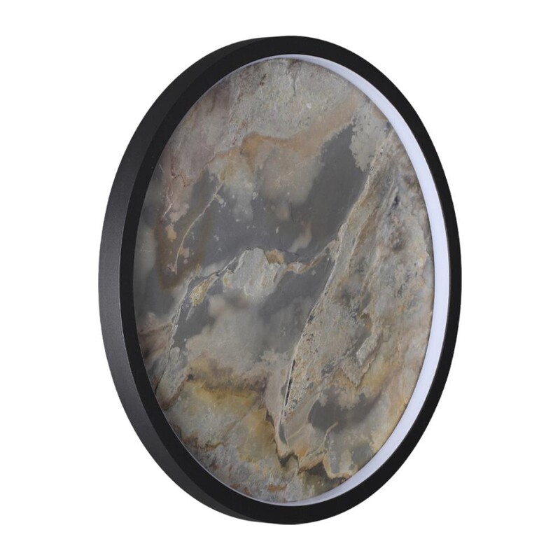 5078/25L L-VISION ODL24 000 черн./серо-беж./металл/натур.камень/акрил Настен.-потолочн.cветильн. LED 25W 3000K STOFLAKE 2