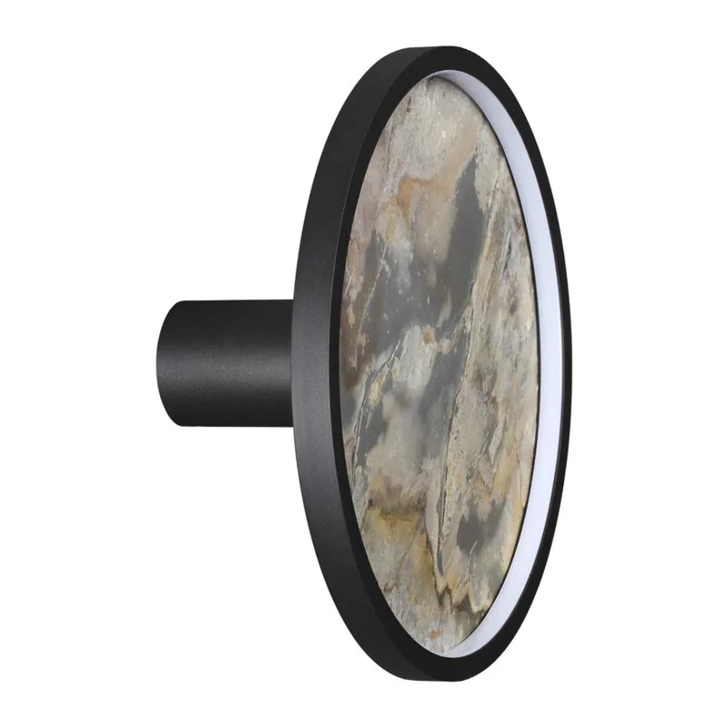 5078/25L L-VISION ODL24 000 черн./серо-беж./металл/натур.камень/акрил Настен.-потолочн.cветильн. LED 25W 3000K STOFLAKE